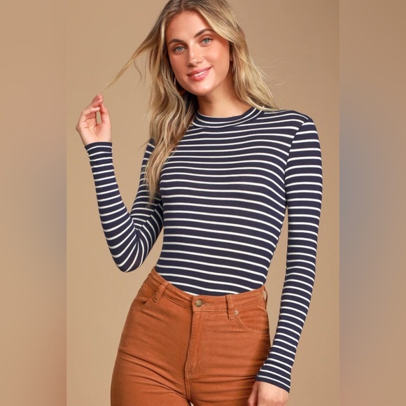 Lula Navy Striped Top - Picture 1 of 9